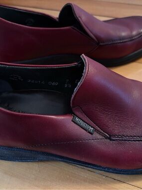 Mephisto Women’s Wine Leather Slip-On Loafers